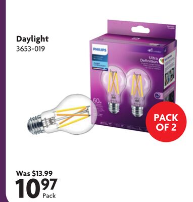 8W A19 Ultra Definition Dimmable LED Bulbs