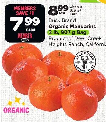 Buck Brand Organic Mandarins