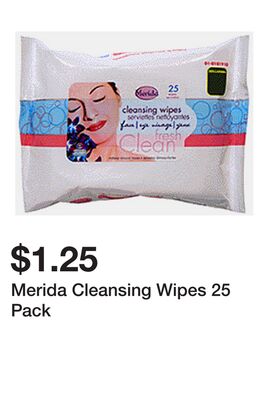 Merida Cleansing Wipes 25 Pack