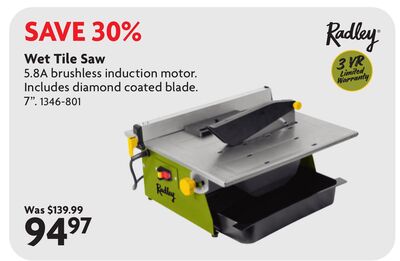 RADLEY Wet Tile Saw