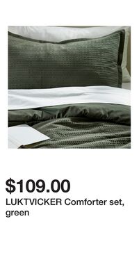 LUKTVICKER Comforter set, green