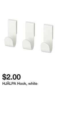 HJÄLPA Hook, white