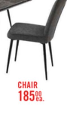 Tavo Dining Chair with Microfibre Polyester Fabric, Metal - Grey