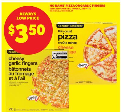 NO NAME® PIZZA OR GARLIC FINGERS, 295-411 G