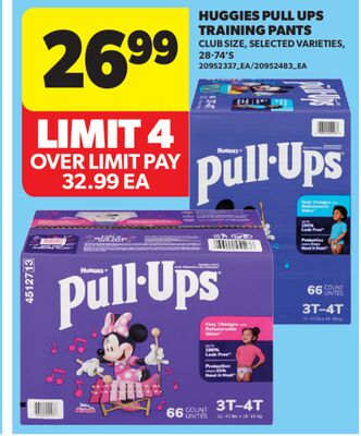 HUGGIES PULL UPS TRAINING PANTS, 28-74' S