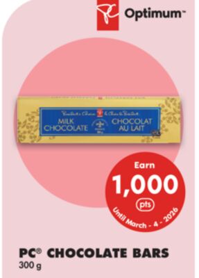 PC® CHOCOLATE BARS, 300 G