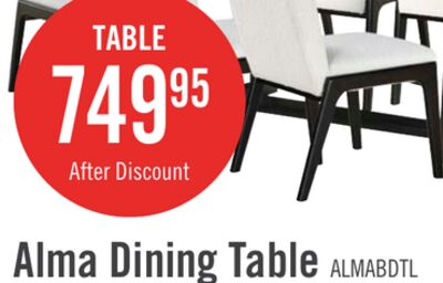 Alma Dining Table with Trestle Base, 86"W - Charcoal Black