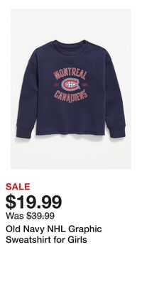 Old Navy NHL Graphic Sweatshirt for Girls