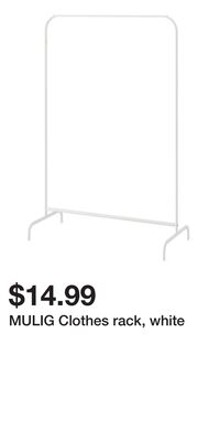 MULIG Clothes rack, white