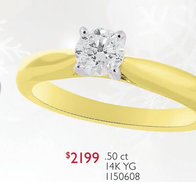 14K Yellow Gold Serenade 0.50CT Diamond Ring