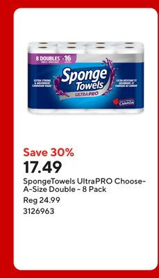 SpongeTowels UltraPRO Choose-A-Size Double - 8 Pack