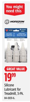 Horizon Silicone Lubricant for Treadmill, 3-Pk