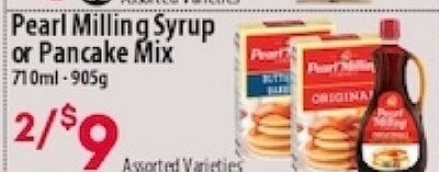 Pearl Milling Syrup or Pancake Mix 710ml-905g