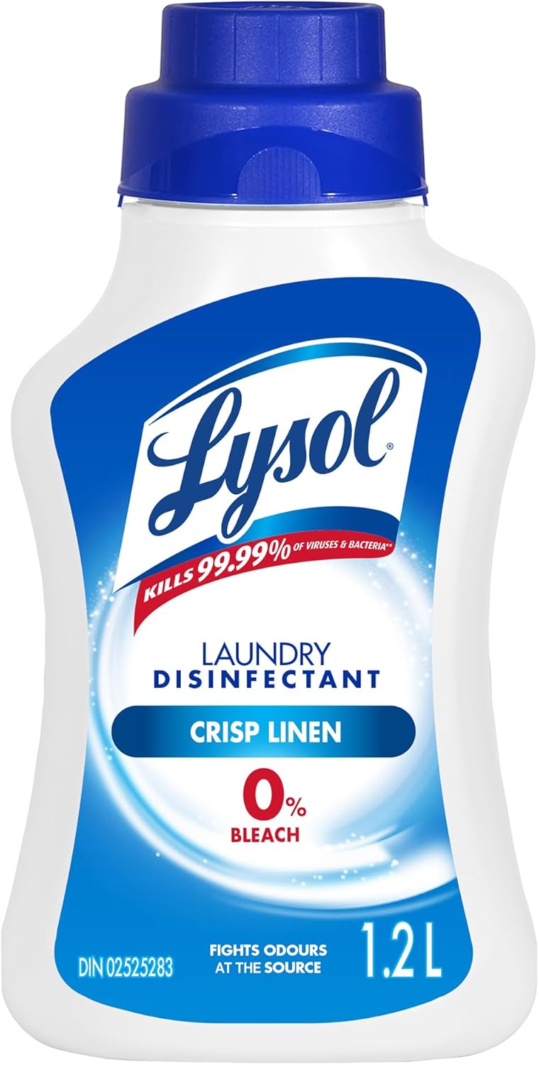 Lysol Laundry Disinfectant, Crisp Linen, 0% Bleach - 1.2L  - $4.75 (50% off)  ATL