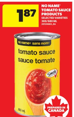 NO NAME® TOMATO SAUCE PRODUCTS, 369/680 ML