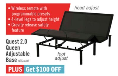 Quest 2.0 Queen Adjustable Base