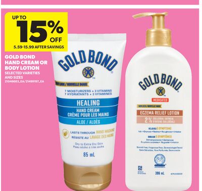 GOLD BOND HAND CREAM OR BODY LOTION