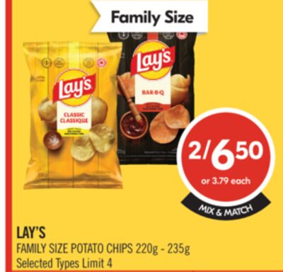 LAY'S FAMILY SIZE POTATO CHIPS
