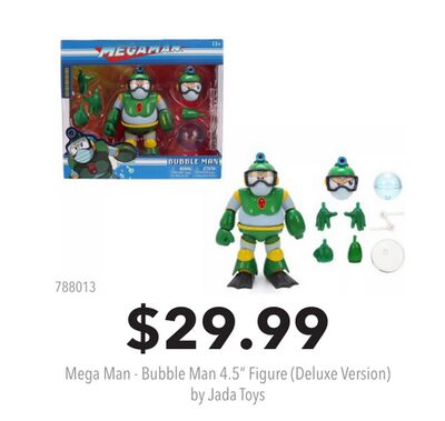 Mega Man - Bubble Man 4.5" Figure (Deluxe Version) by Jada Toys