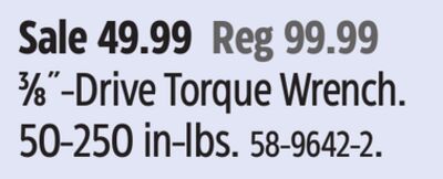 Mastercraft 3/8" -Drive Torque Wrench