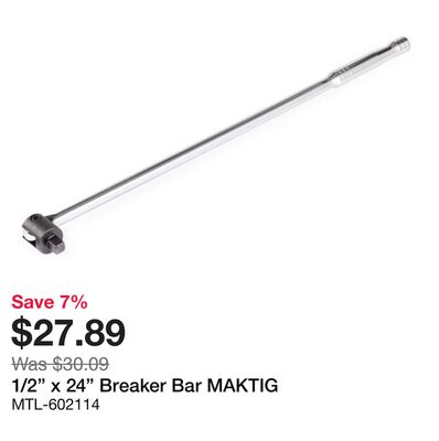 1/2" x 24" Breaker Bar