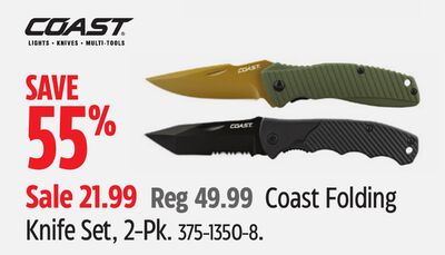 Coast Folding Knife Set, 2-Pk