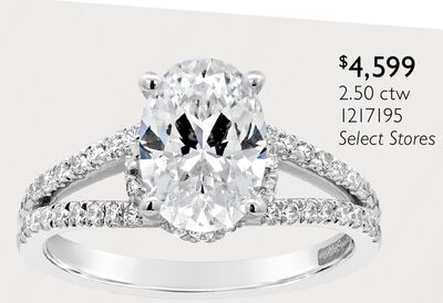 Jenny Packham Lab Grown 2.50 CTW Diamond Bridal Ring in 18K White Gold