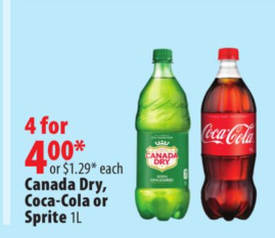 Canada Dry, Coca-Cola or Sprite