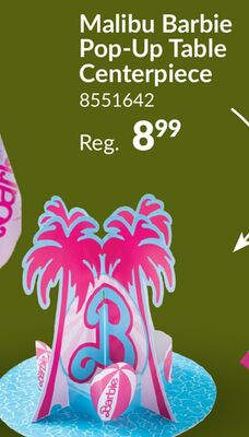 Malibu Barbie Pop-Up Table Centerpiece