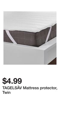 TAGELSÄV Mattress protector, Twin