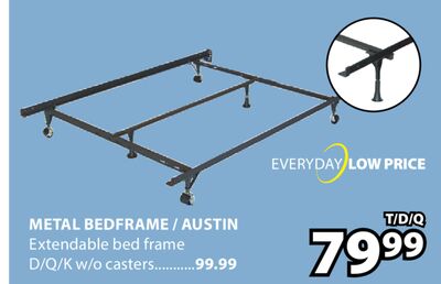 METAL BEDFRAME/AUSTIN Extendable bed frame