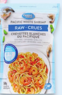 Great Value cooked or raw shrimp