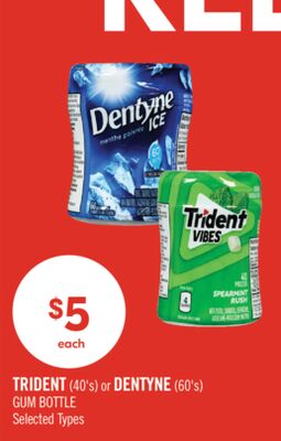 TRIDENT (40's) or DENTYNE (60's) GUM BOTTLE