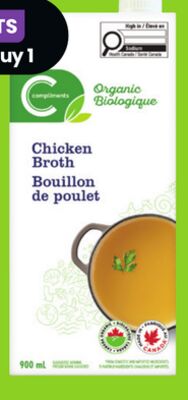 Compliments Organic Broths 900 ml or Soups 398 ml