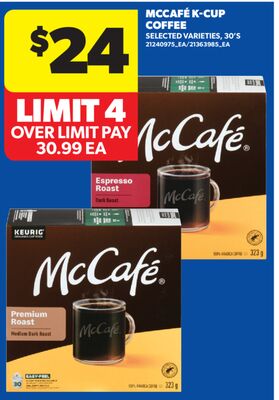 MCCAFÉ K-CUP COFFEE, 30' S