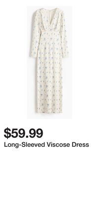 Long-Sleeved Viscose Dress