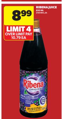RIBENA JUICE, 850 ML