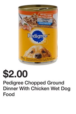 Pedigree Chopped Ground Dinner With Chicken Wet Dog Food