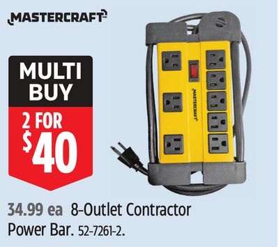 Mastercraft 8-Outlet Contractor Power Bar