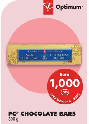 PC® CHOCOLATE BARS, 300 G