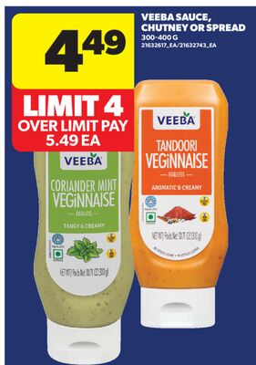 VEEBA SAUCE, CHUTNEY OR SPREAD, 300-400 G