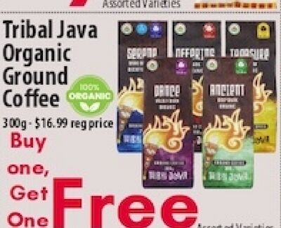 Tribal Java Organic Ground 100% Coffee