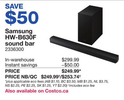 Samsung HW-B630F sound bar