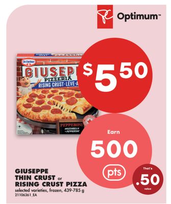 GIUSEPPE THIN CRUST OR RISING CRUST PIZZA, 439-785 G