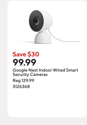 Google Nest Indoor Wired Smart Security Cameras