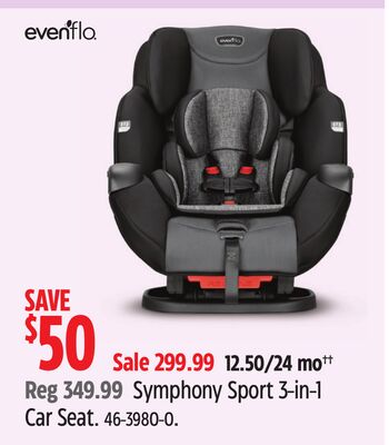 Evenflo Symphony Sport 3-in-1 Car Seat.