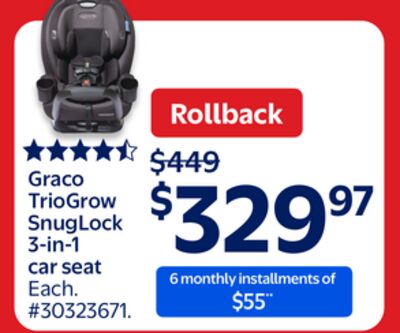 Graco TrioGrow Snuglock 3-in-1 care seat