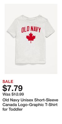 Old Navy Unisex Short-Sleeve Canada Logo-Graphic T-Shirt for Toddler