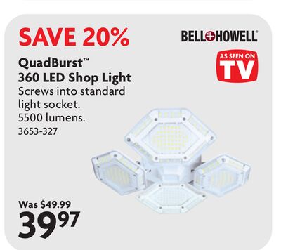 QuadBurst™ 360 LED Shop Light
