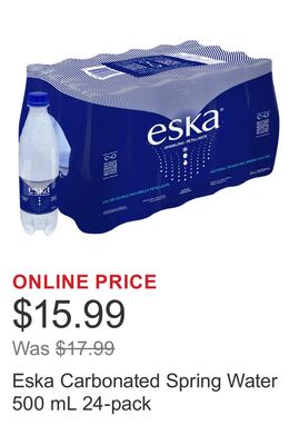 Eska Carbonated Spring Water 500 mL 24-pack